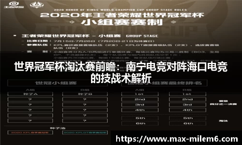 世界冠军杯淘汰赛前瞻：南宁电竞对阵海口电竞的技战术解析